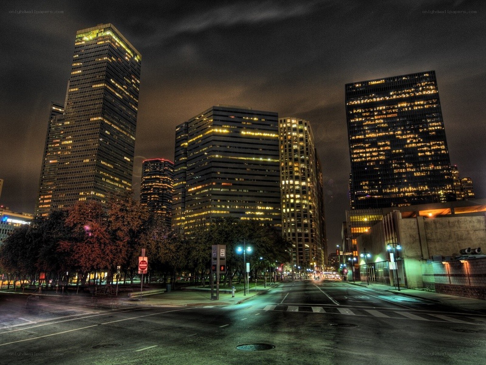 nighttime city skyline