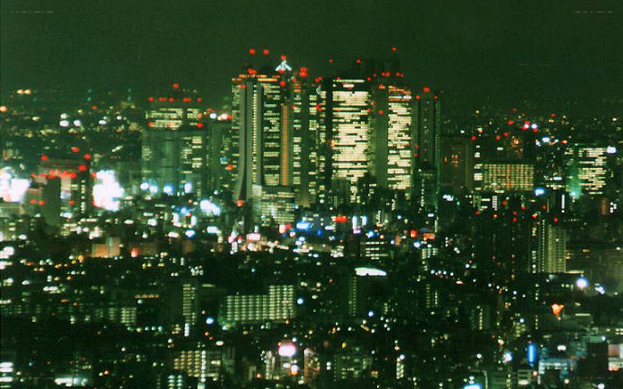 nighttime city skyline