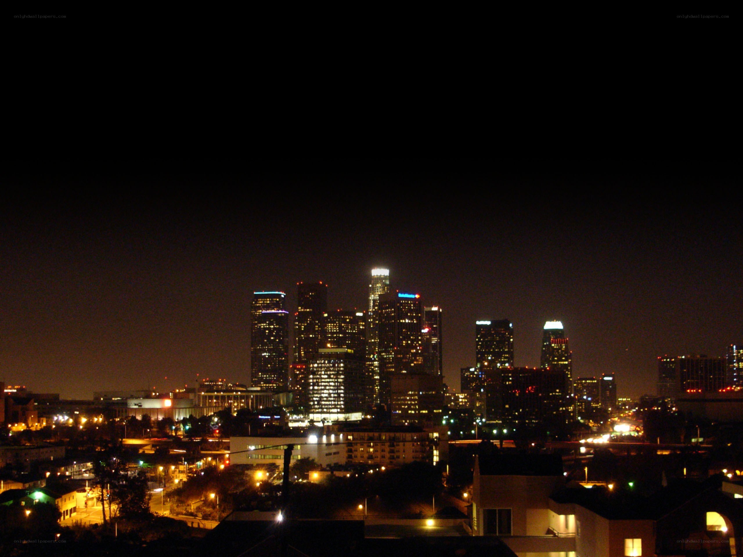 nighttime city skyline