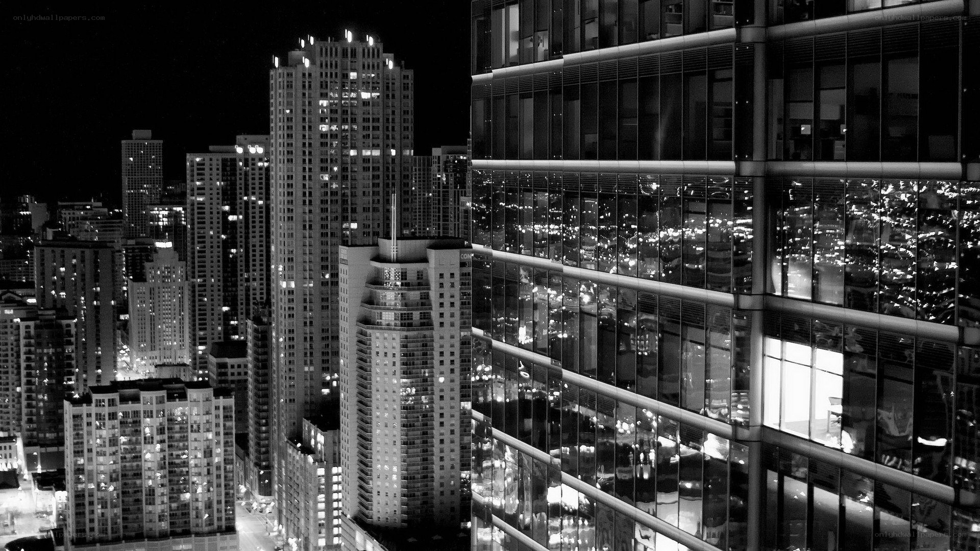 nighttime city skyline