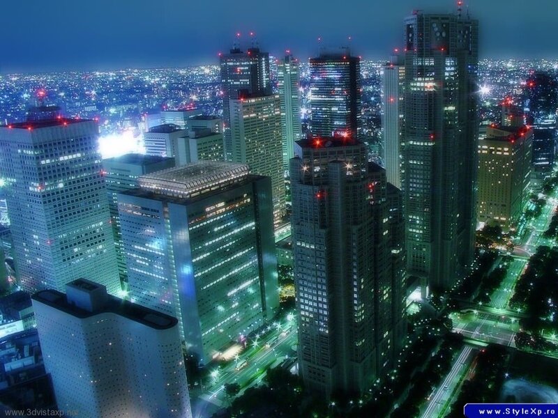 nighttime city skyline