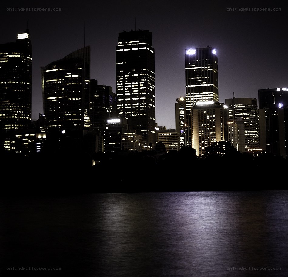 nighttime city skyline