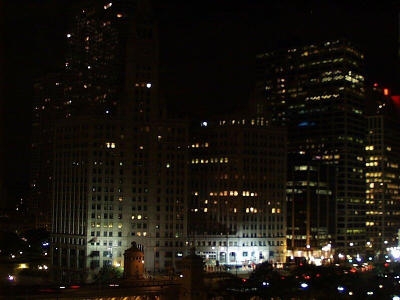 nighttime city skyline