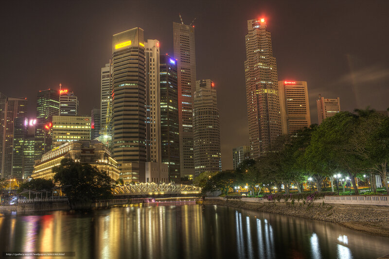 Nighttime City Skyline — Black, Serene