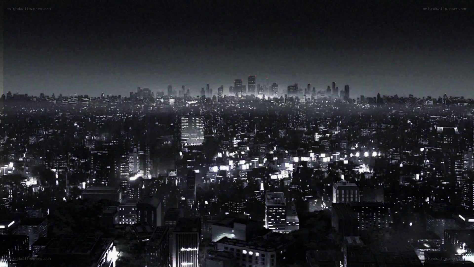 nighttime city skyline view
