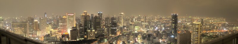 Nighttime City Skyline — Yellow, Urban