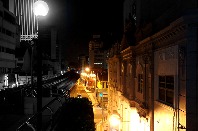 Nighttime City Street — Black, Dark, Night