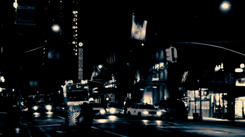 Nighttime City Street — Black, Dark