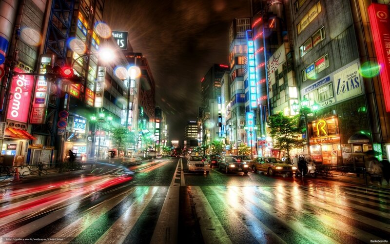 Nighttime City Street — Black, Dramatic, Night