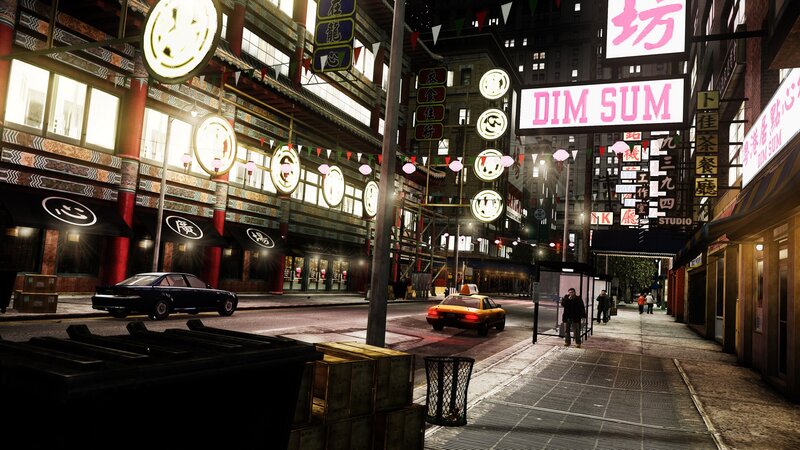 Nighttime City Street — Black, Urban, Night, 3d Render