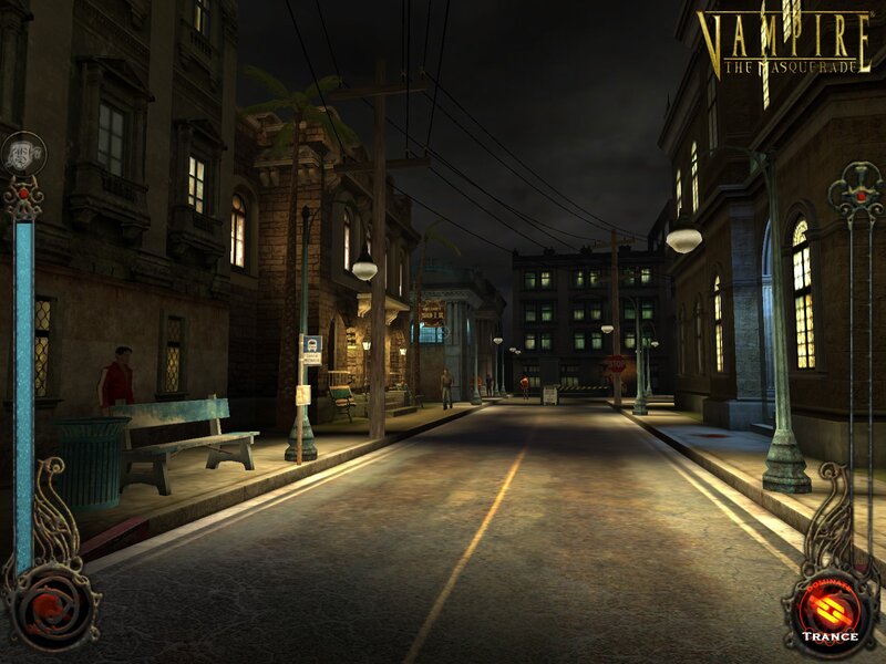 Nighttime City Street — Brown, Dark, Quiet