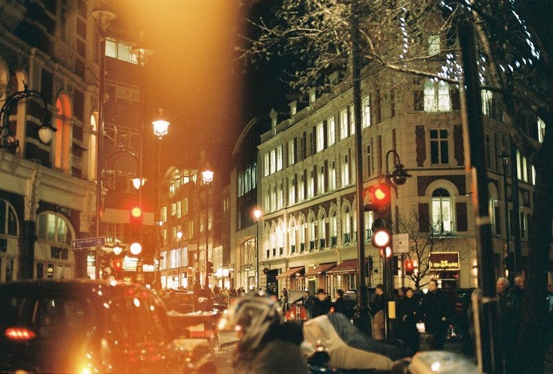 Nighttime City Street — Orange, Urban