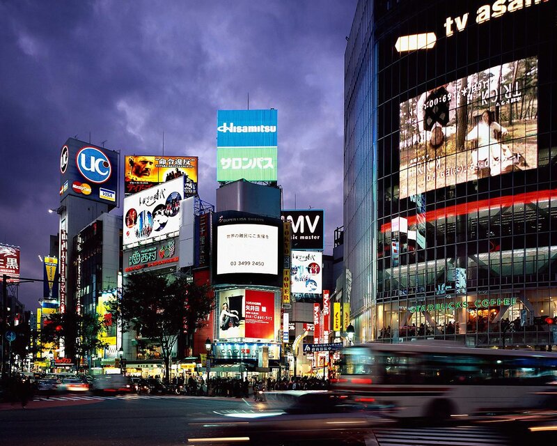 Nighttime City Street — Purple