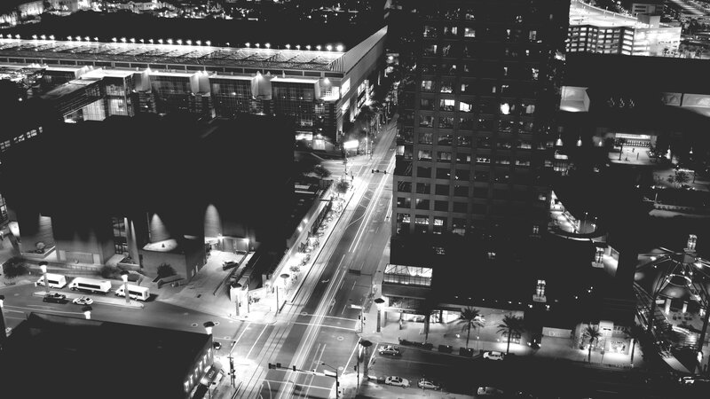 Nighttime City Street View — Black, Dark