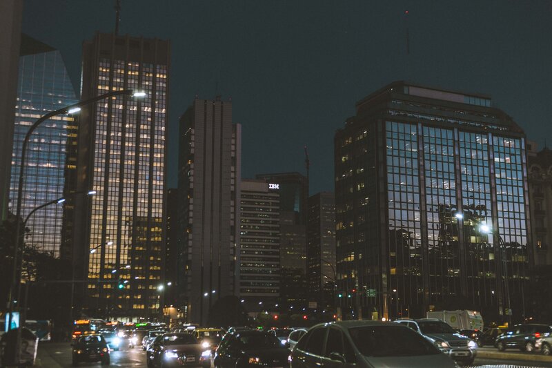 Nighttime City Traffic — Black, Dark