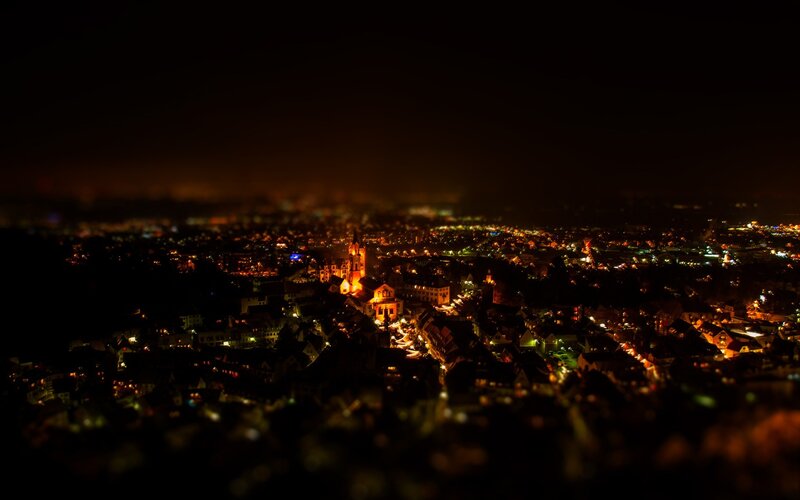 Nighttime Cityscape — Black, Dark, Night