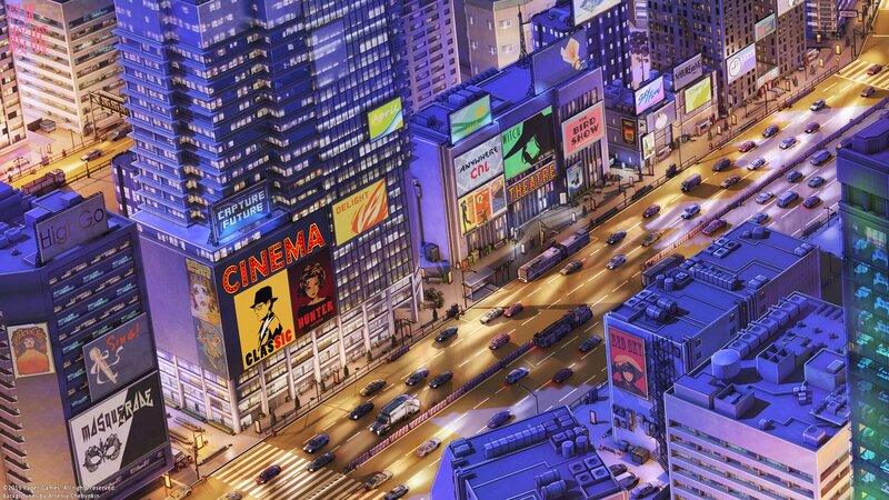 Nighttime Cityscape — Blue, Nocturnal