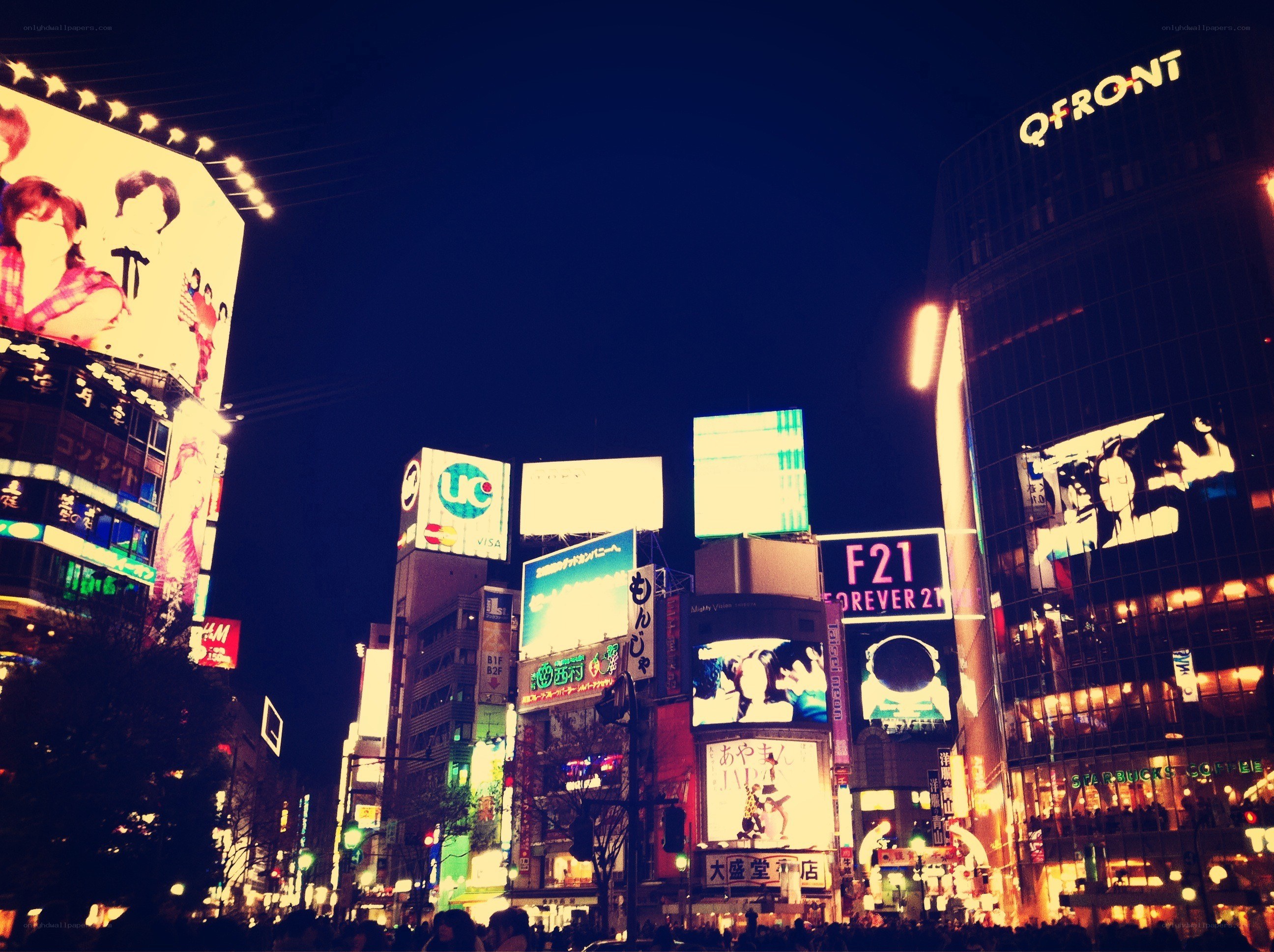 nighttime cityscape in tokyo