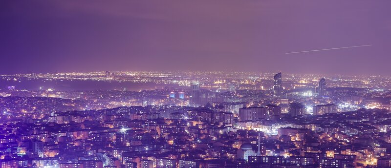 nighttime cityscape of istanbul