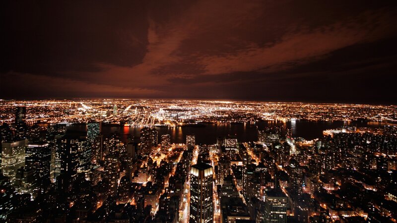 nighttime cityscape of new york