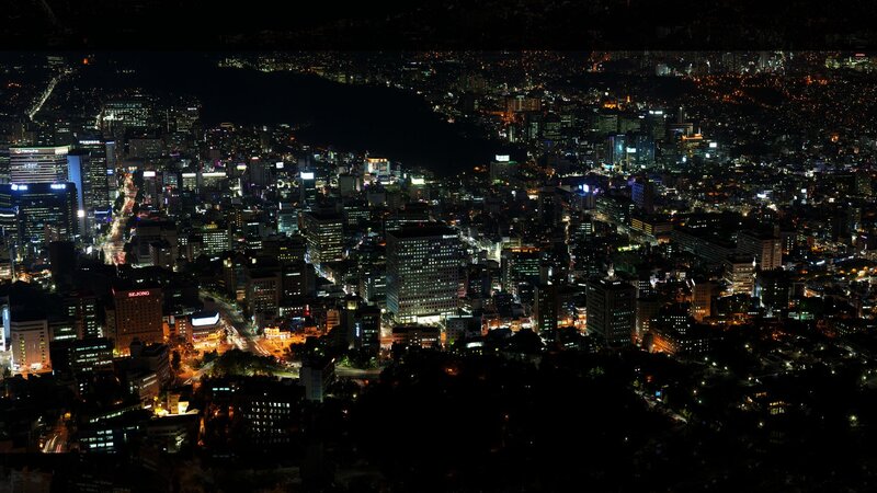 nighttime cityscape of seoul