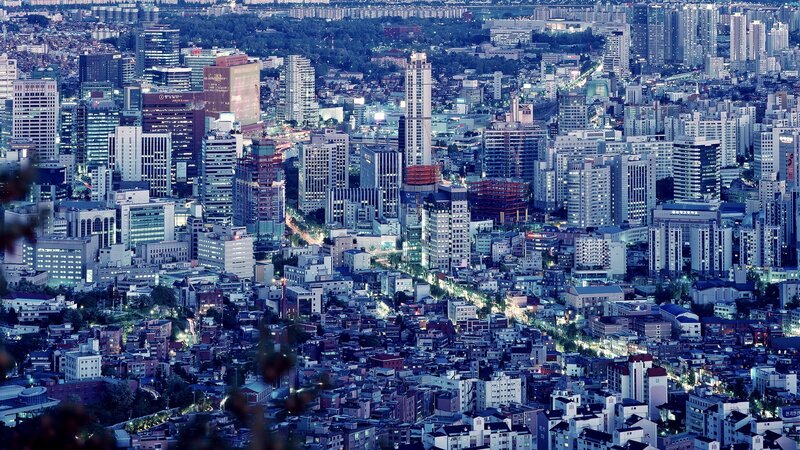 nighttime cityscape of seoul