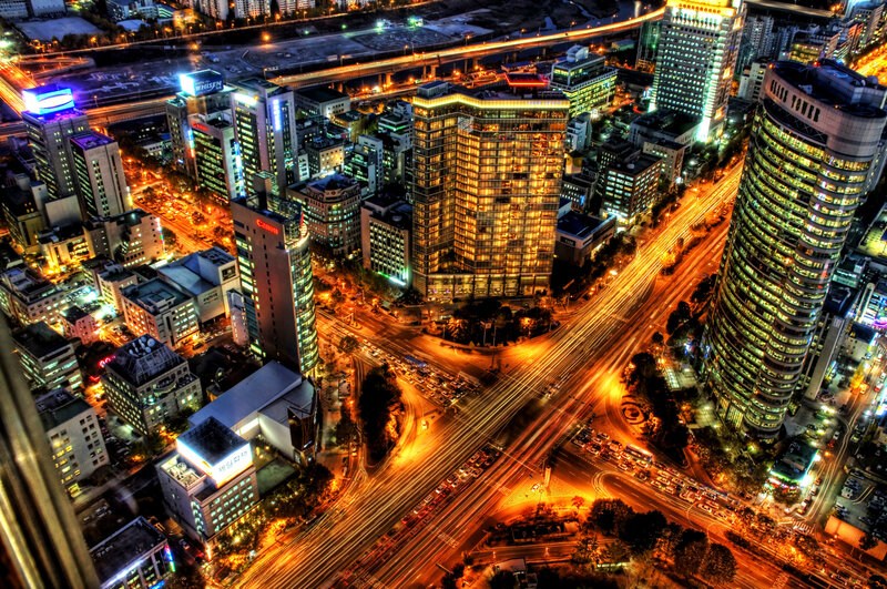 Nighttime cityscape of Seoul