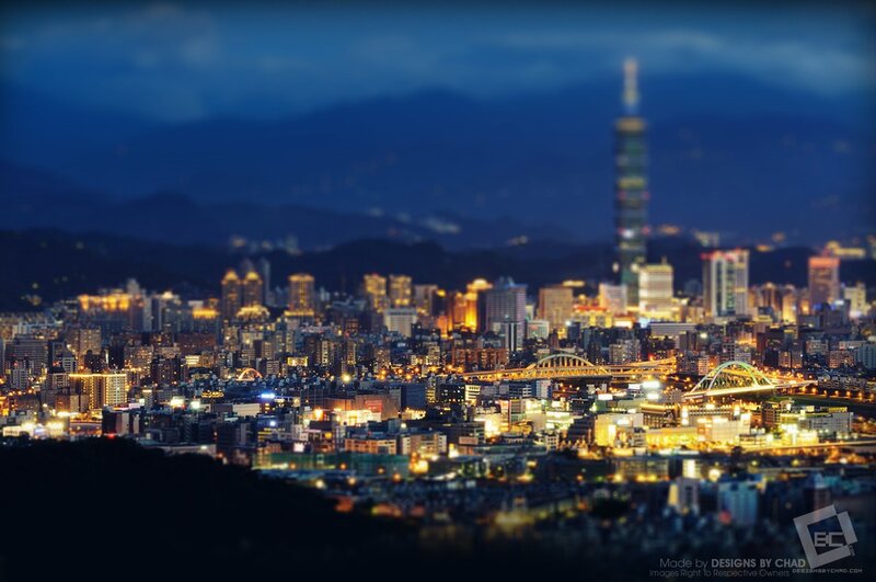 nighttime cityscape of taipei
