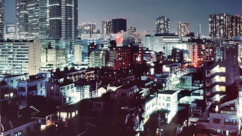 nighttime cityscape of tokyo