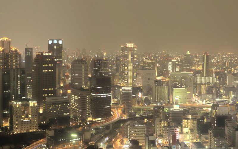 nighttime cityscape of tokyo