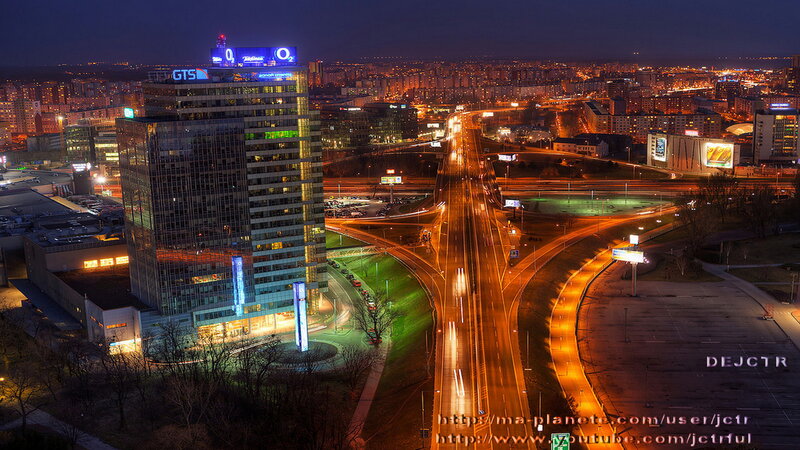 Nighttime Cityscape — Orange