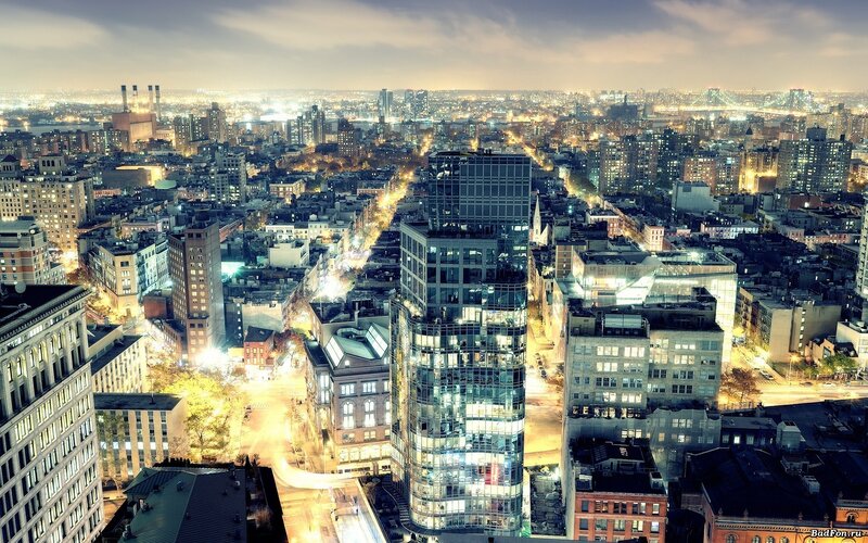 nighttime cityscape view