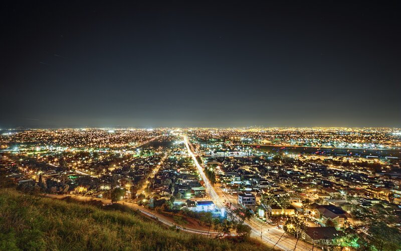 nighttime cityscape view
