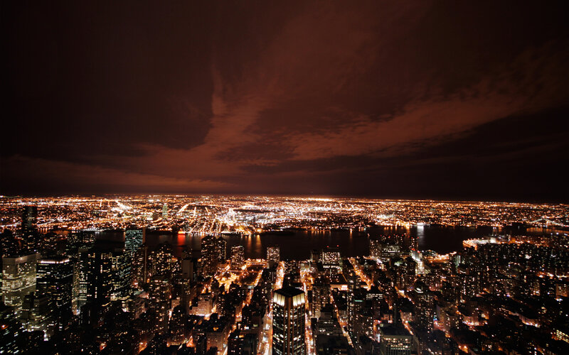 nighttime cityscape view