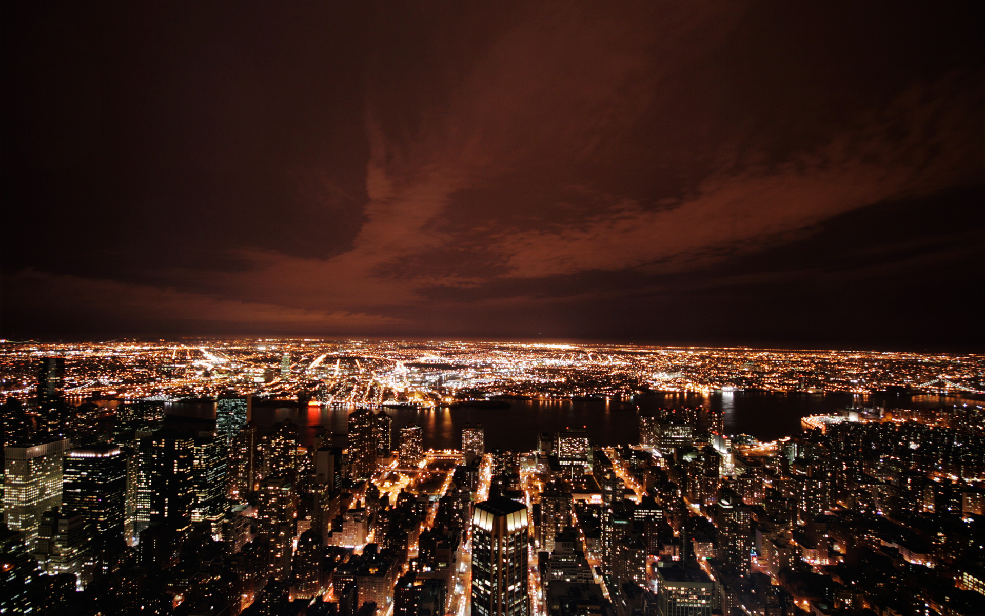 nighttime cityscape view