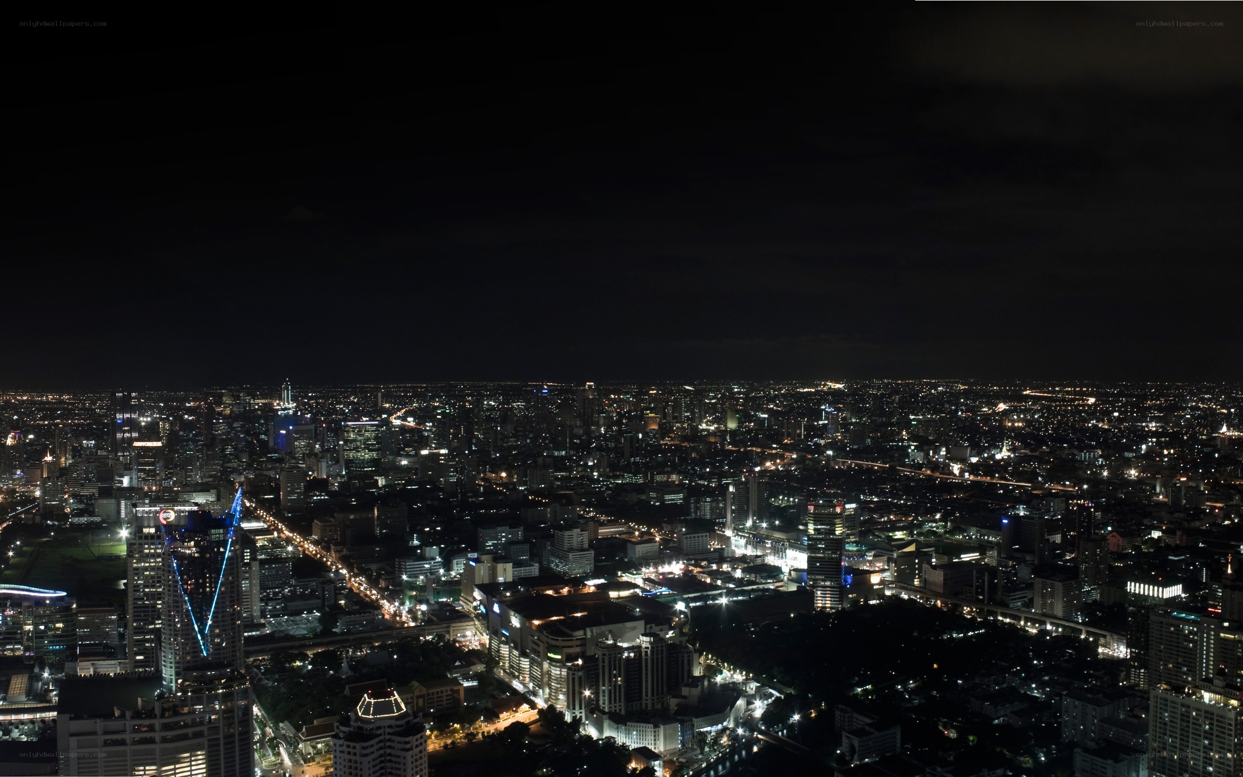 nighttime cityscape view