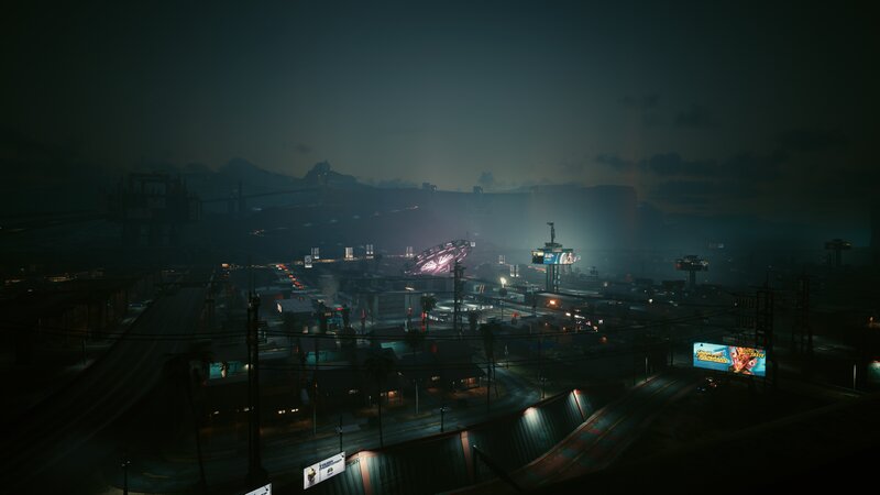 Nighttime Cityscape View — Black, Dark, Atmospheric