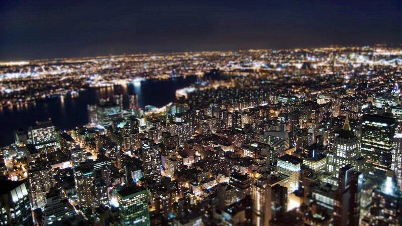 Nighttime Cityscape View — Black, Dramatic, Night