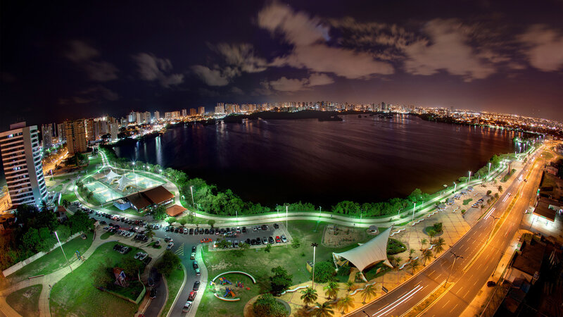 Nighttime Cityscape View — Black, Serene