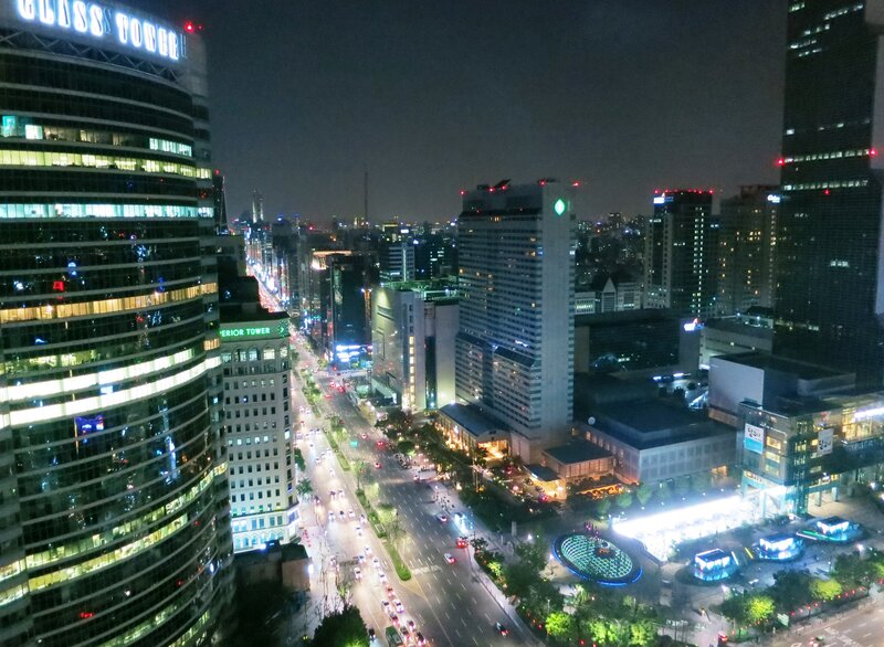 Nighttime Cityscape View — Black, Urban, Night