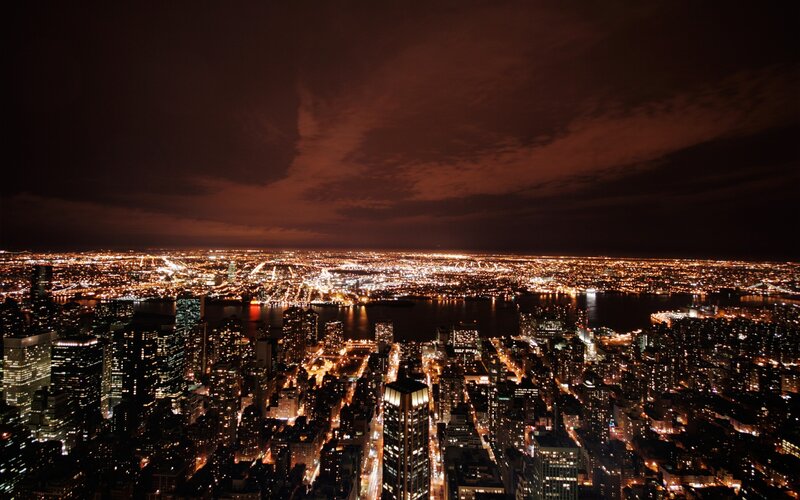Nighttime Cityscape View — Night