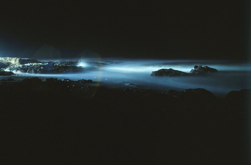 Nighttime coastal waves