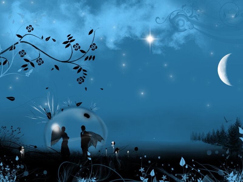 nighttime fantasy couple scene