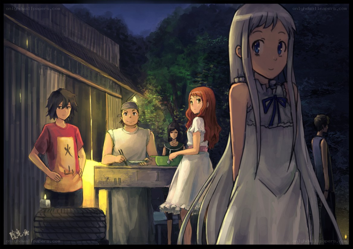 Nighttime gathering at a camp