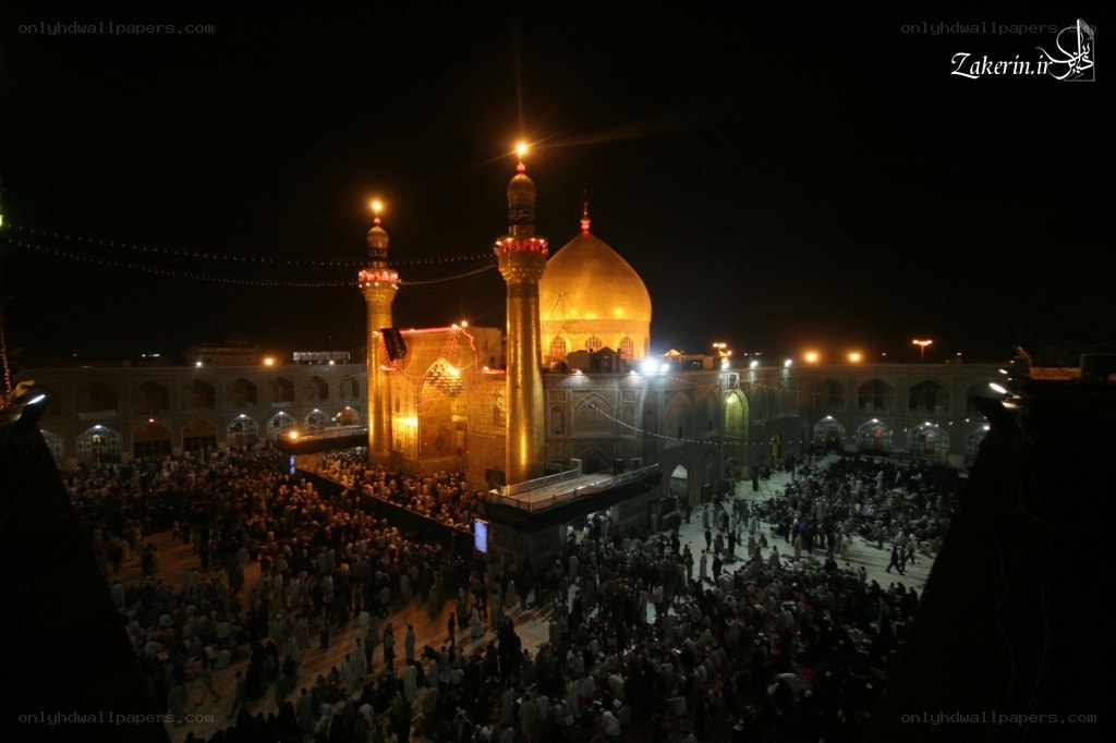 Nighttime gathering at a mosque