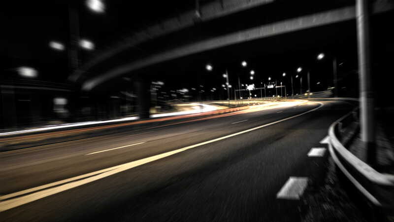 Nighttime highway motion blur
