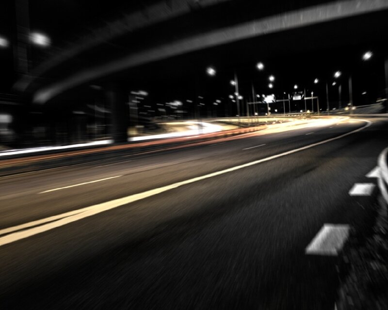 Nighttime highway motion blur