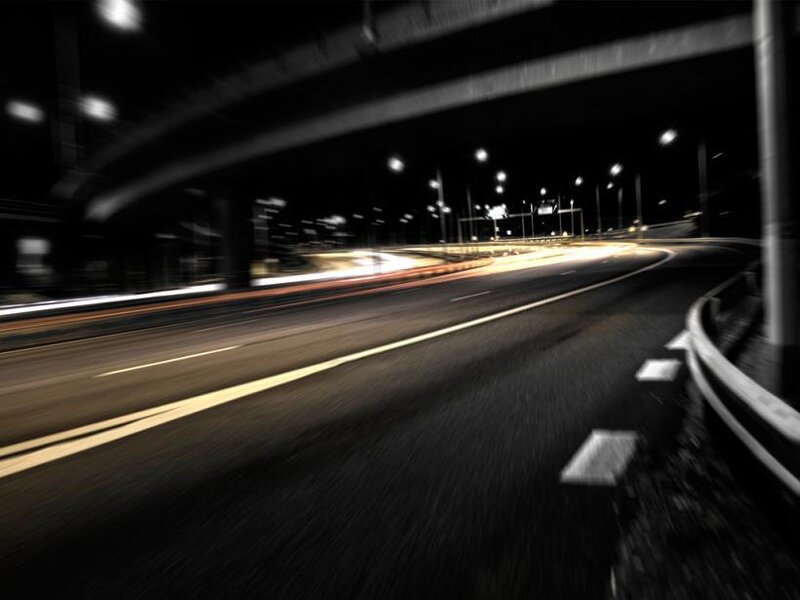 Nighttime highway motion blur