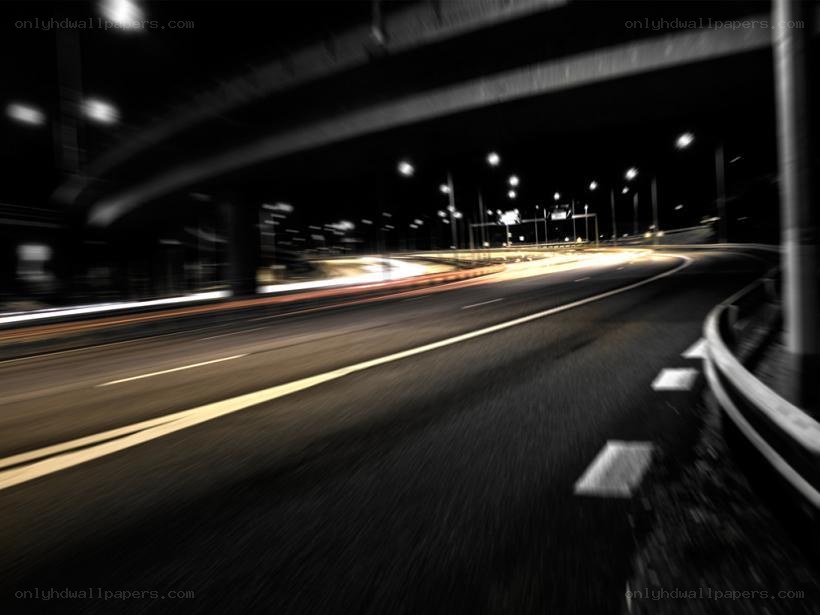 Nighttime highway motion blur