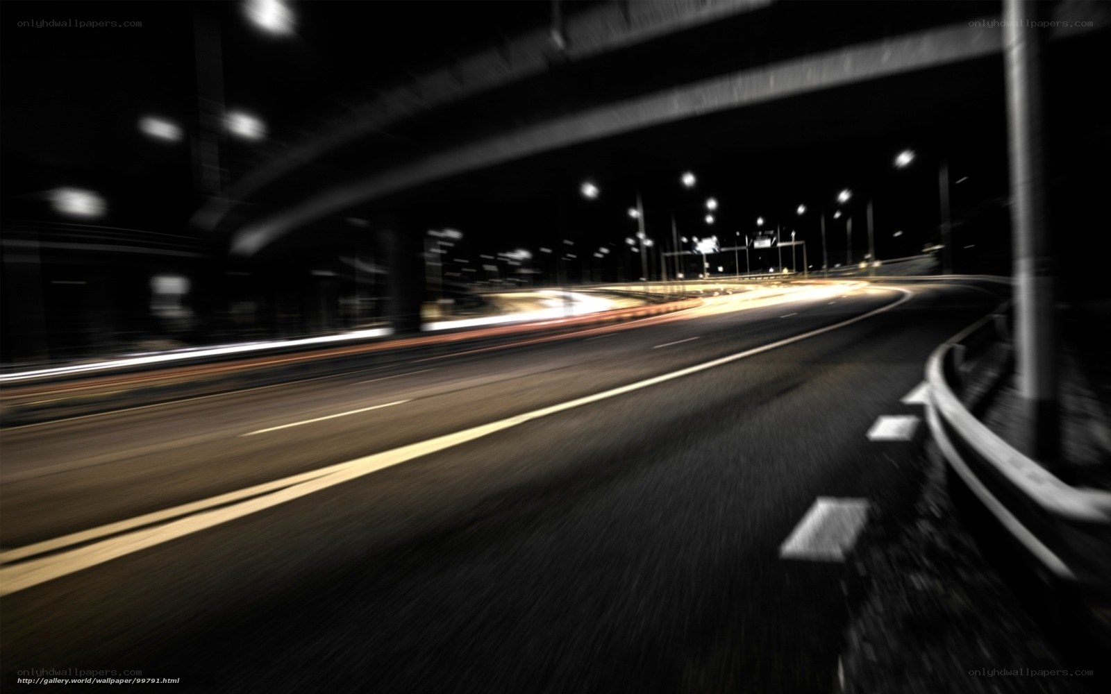 Nighttime highway motion blur
